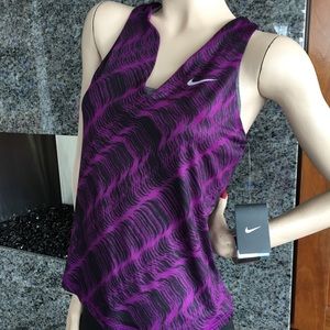 NIKE DRIFIT TENNIS RACERBACK TANK COOL PURPLE NWT